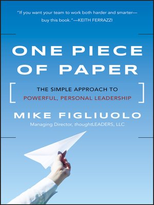 cover image of One Piece of Paper